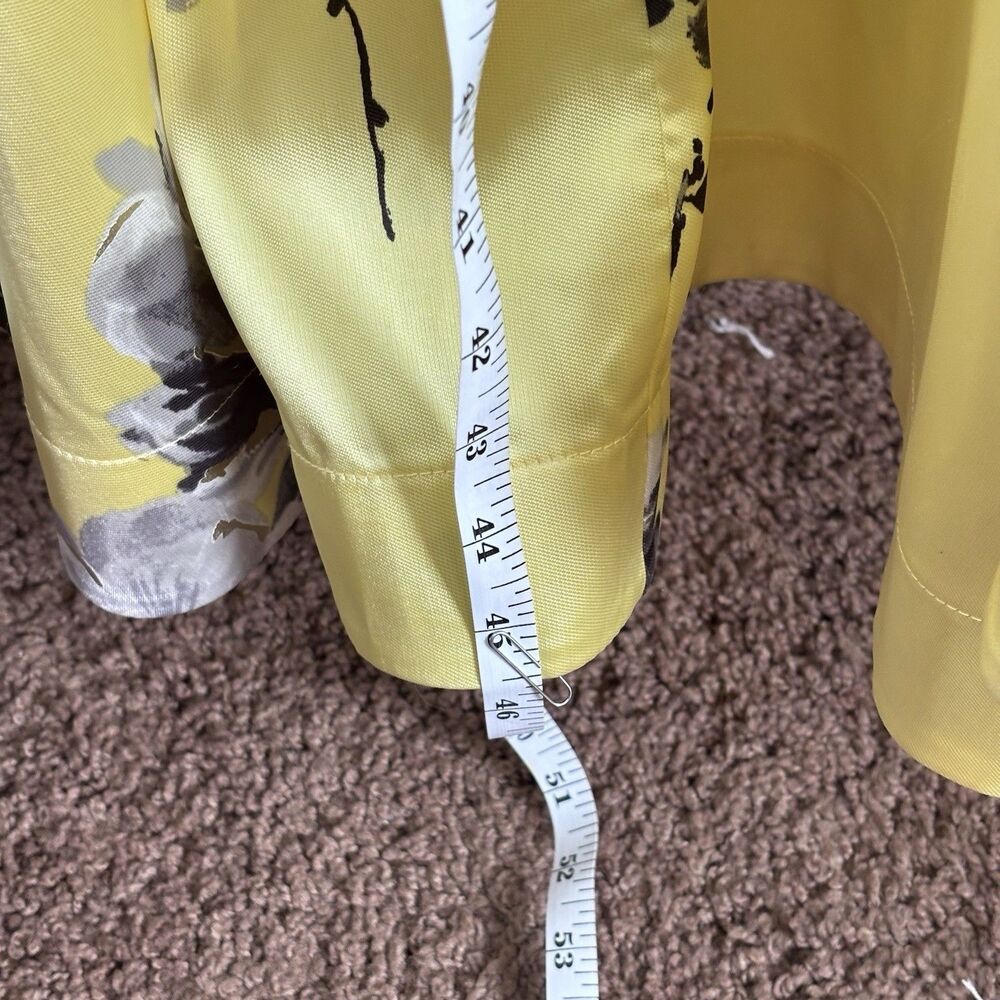 Speechless Yellow Floral High Low Dress Size 5 Spaghetti Strap Prom Formal Satin - Picture 16 of 16